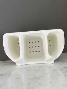 1 pieza Soporte para cepillo de dientes y pasta de dientes con diseño de gato de 3 ranuras con función de drenaje, estante multifuncional para almacenamiento de cepillo de dientes y pasta de dientes, accesorio de baño, decoración del hogar - Multicolor - Ver 6