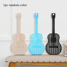 Creative Guitar-Shaped Fly Swatter, Durable PLA Material, Honeycomb Mesh Surface For Even Force Distribution, Efficient And Effort-Saving Mosquito Swatting, Lightweight Long Handle Design, Suitable For Home, Kitchen And Garden - Multiple Styles - View 12