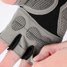 1 Pair Solid Color Polyester Open Finger Sports Gloves, Elastic, Anti-Slip, Casual, Spring/Autumn - A - View 6