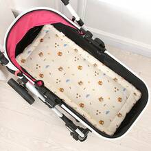 1pc Baby Seat Cushion, Animal Cartoon Print, Double-Sided Use, One Side Bean Velvet Polyester Fiber Material, Soft And Breathable, Can Be Used As A Pillow, Universal For Multiple Car Models - Multicolor - View 12