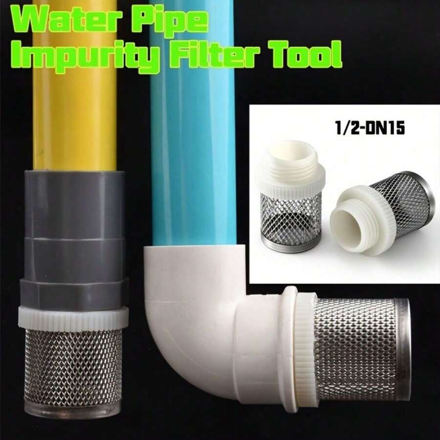 2pcs Filter Mesh, Aquarium Water Pump Inlet Filter, Water Pipe Connector Anti-Clogging Filter Head, Water Pipe Impurity Filtration Tool - 1/2" Thread - Multicolor - View 1