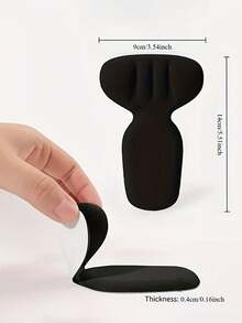 4pcs Women's T-Shaped Foam Soft Heel Pads Self-Adhesive Adjustable Half-Size Inserts For High Heels - B - View 3
