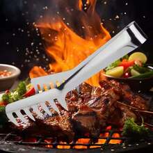 1件不鏽鋼義大利麵夾，自助餐與餐飲服務夾，適用於餐廳與居家使用，耐用廚房用具 - 查看 3