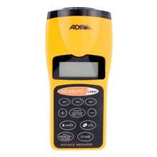 Medidor de Distancia -Laser Adir 339 - Distanciómetro Ultrasónico Digital con Puntero Guía - Pantalla LCD de Alta Precisión - Amarillo - Ver 1