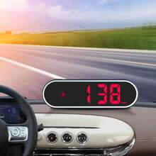 YAIUZGOO Màn hình HUD ô tô hiển thị tốc độ kỹ thuật số KM/H MPH, LED chữ lớn kèm la bàn và thời gian, hiển thị đa màu 7 màu, máy chiếu bảng điều khiển ô tô phổ biến cắm USB dùng ngay, thiết bị lái xe thông minh dễ lắp đặt - A - Xem 8