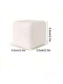 1pc Slow Rebound White Tofu Squishy Toy, Soft Stress Relief Squeeze Toy, Decorative Photo Prop Prank Toy, Perfect Gift For Birthday, Valentine's Day, Christmas, Halloween And Gamers - Multicolor - View 5