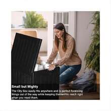 30 Gallon Waterproof Deck Box With Lockable Lid, Minimalist Wood Grain, Easy Assembly & Handles For Patio - Black - View 3