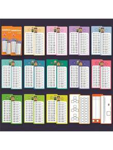 1 Set/2 Sets Multiplication Learning Cards, Division Training Cards, Cognitive Math Cards, Erasable Practice Cards, Reusable Flashcards, Student Learning Cards, 1-12 Addition, Subtraction, Multiplication, Division Practice Cards, Teacher Teaching Tools, Christmas Gift Back To School - Multicolor - View 6
