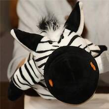 Marioneta de mano de peluche para niños, personaje de dibujos animados, juguete interactivo para padres e hijos, pequeño regalo para fiestas familiares. - cebra - Ver 1