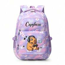 Capybara Relaxed Backpack,Offered In Several Colors, It Includes Multiple Pockets For Plenty Of Storage And Showcases A Cute Capybara Design. Perfect For Holiday Presents, Shopping, - Multicolor - View 15