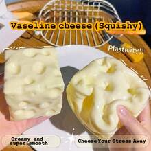 1pc Cheese Squishy, Soft Stress Relief Toy, Soft, Party Favor Filler, Back To School Small Gift, Birthday Small Gift, Food Photography Prop, Perfect Gift For Stressed Travelers And Office Workers - Multicolor - View 2