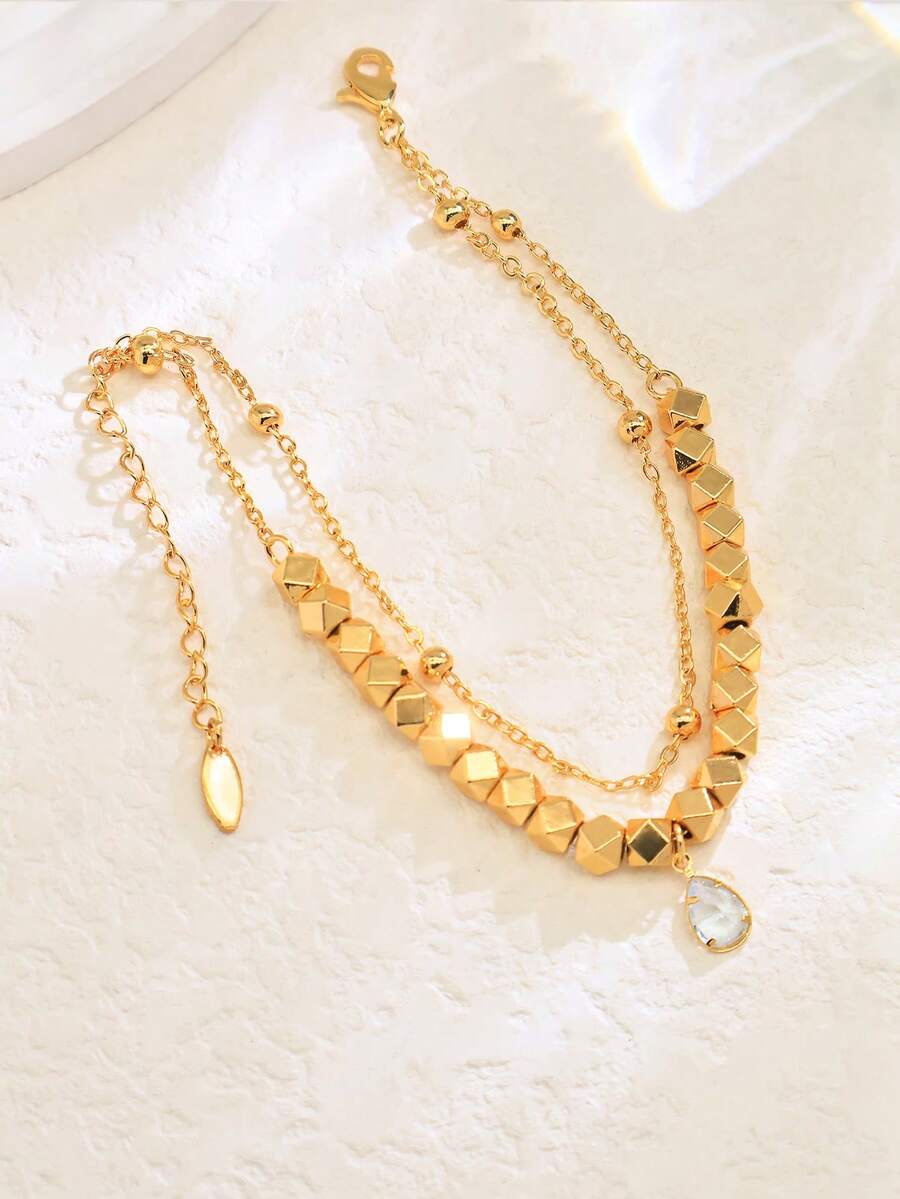 1pc Fashionable Minimalist Exquisite Vintage Beach Style Versatile Adjustable Casual Commute Women's Anklet