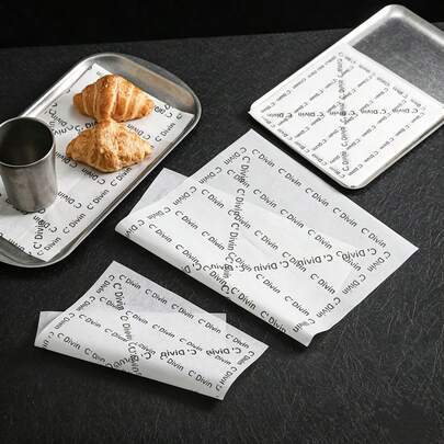 200pcs Food Wax Paper, Baking Paper, Grease-Proof Paper, Cupcake Liners, Sandwich Wrap Paper, Air Fryer Basket Liners, Suitable For Pizza, Bread, Cake, Picnic, Party, 50/100/200pcs