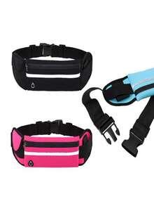 1 pièce Sac de course léger, sac de taille fin et imperméable, ceinture de taille réglable unisexe, avec porte-bouteille d'eau, convient pour la course en plein air, le cyclisme, la randonnée, le trekking et les voyages, s'adapte à tous les smartphones - Multicolore - Voir 9