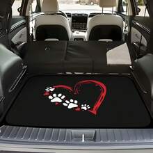 1pc/4pcs Car Floor Mats And Trunk Mats, Multiple Sizes Available, Car Interior Floor Mats, Car Protection Mats, Polyester Material, Suitable For Trucks/Cars/Off-Road Vehicles, Ideal Gift For Holidays And Friends, Easter Decoration, Fashion Interior Protection - Red Heart - View 6