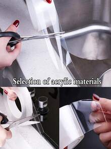 1 Roll 5m Transparent Waterproof Sealing Tape, Suitable For Kitchen Countertop And Stove, Self-Adhesive Transparent Sealing Strip, Used For Sink Gaps, Oil-Resistant Rental-Friendly Edge Protection Strip - Multiple Styles and Colors - View 5