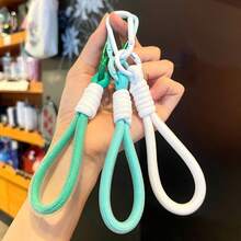 2pcs Nylon Braided Lanyard Key Ring, Colorful Fresh Phone Lanyard, Bag Key Chain Pendant, Practical Phone Chain, Bag Decoration Lanyard Key Ring - Multicolor - View 6