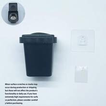 1個鋼製壁掛式帶蓋菸灰缸，懸掛垃圾桶造型防飛灰創意裝飾，適用於居家、浴室、客廳、臥室、辦公室、廚房、洗手間，節日禮物，菸灰缸，家居配件，居家必需品，父親節禮物 - A - 查看 10