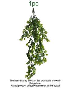 3件裝人造吊掛蕨類植物，人造吊掛植物，仿真吊掛蕨類，仿真吊掛尤加利，抗UV塑料植物，適用於室內外房間、居家裝飾、婚禮、陽台、門廊、牆面裝飾、居家、庭院、室內外層架、辦公室裝飾（綠色），1/3件（以實際產品為準） - 綠色 - 查看 9