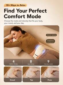 SKG GS500 Wireless Waist And Lower Back Massager With Heating, Pulse Vibration And Red Light, 3 Heating Levels, 9 Intensity Levels, App Control, Rechargeable Heating Belt, Suitable As A Gift For Women And Men - View 6