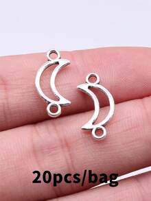 20pcs 18x9mm Hollow Moon Connector Charms For DIY Bracelet Making Necklace Making Jewelry Making Handmade Craft Findings - Hollow Moon Connector - View 5