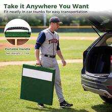 27" X 27" X 4" Portable Pitchers Mound With Baseball, 0.4" PE Synthetic Turf Lightweight Portable Pitching Mound, Weather Resistant Training Pitcher Platform For Youth Teen Adult Baseball Softball Backyard Outdoor Practice Training Equipment - Green - View 8