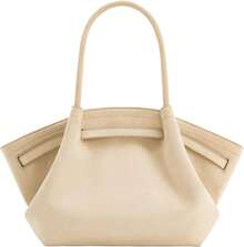 Hana - Bolso mediano de gamuza sintética para mujer - Blanco sucio - Ver 6