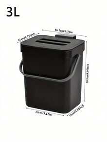 1pc Multi-Function Trash Can, 3L/0.79 Gal Hanging Trash Can, Convenient Kitchen Trash Can, 2-In-1 Wall-Mounted Trash Can, High-Quality Compost Bin, Office Trash Can, Home Supplies, Kitchen Accessories - Multicolor - View 9