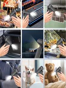 Handheld Powerful Cordless Air Duster Blower Fan, High-Speed Jet Fan Leaf Blower, Snow Car Dust Blower With 2 X 2600mAh Batteries, Portable Air Blower For Keyboard, Computer, Car And Home Cleaning - Black - View 5