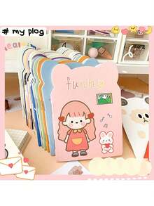 1/10/20/80pcs Portable Cute Mini Cartoon Student Notebooks, Grid Paper Diary, Bear Ear Mini Memo Notebook, Random Styles, Gift Stationery School Supplies, Children's Notebook, Halloween Style - Multicolor - View 4