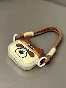 IMD Cartoon Cute Dog Lanyard Simple Apple Bluetooth Earphone Protective Case - Personalized Protective Case Compatible With Apple 1/2/3/4/Pro/Pro(2nd)/Pro(3rd) Bluetooth Earphone Protective Case - Multicolor - View 3