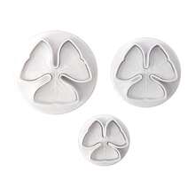 Rose Leaf Clay Plunger Cutters Veined Rose Leaf Cutting Mold Decorating Mold Tools - White - View 4