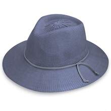 Wallaroo Hat Company Victoria Fedora para Mujer, protección UV UPF 50+, Borde Ancho, tamaño Mediano, Plegable y Ajustable - Gamuza - Ver 18