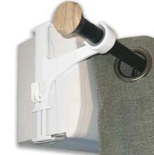 Lot de 2 supports de tringle à rideaux blancs sans perçage – Supports de fixation pour tringles à rideaux et tiroirs - défaut - Voir 14