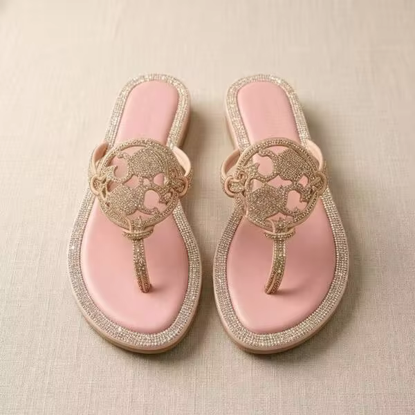 2026 New Adult Women Rhinestone Flip Flops,Candy Color Synthetic Leather Thong Slippers,Hollow Rivet Leather Splicing Daily Casual Beach Sandals SOIT