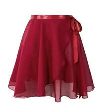 1pc Women's Ballet Practice Skirt, Flowing Chiffon Wrap Skirt, Dance Wear, Casual Outfit, Bohemian Vintage Style, Girls & Women's Ballet Wrap Skirt - Multicolor - View 10
