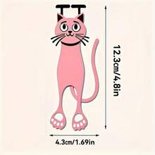 2D Acrylic 3pcs Cat Bookmarks, Durable Colorful Cat Page Markers, Suitable For Readers And Cat Lovers, Office And Study Dual-Use Back To School Supplies - Multicolor - View 7