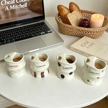 1pc 350ml Hand-Painted Ceramic Mug - Suitable For Daily Use, Hot And Cold Drinks - Applicable For Various Occasions. Excellent Insulation, Microwave , Reusable, Ideal For Tea, Juice And Coffee - Dishwasher Or Hand Washable. The Novel Design Makes It An Ideal Gift For Christmas, Halloween, Independence Day, Graduation, Cafe Decor, Thanksgiving, Birthday And Valentine's Day. A Fun And Decorative Mug - Multicolor - View 3
