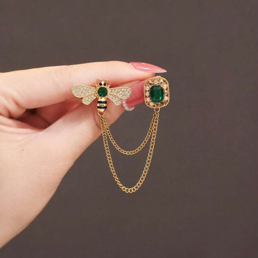 Bee Tassel Brooch For Women, High-End Exquisite Suit Sweater Pin Accessory, Design-Driven Niche Luxury Elegant Corsage - Multicolor - View 1