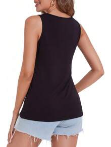 Sosolism 3 Paquetes Tirantes de Lactancia sin Mangas Camisetas para Embarazo Blusas Amamantar - Negro /Negro / Negro (3 PAQUETES) - Ver 5