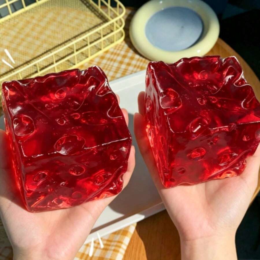 1個 5cm 起司慢回彈捏捏玩具,手工方形起司慢回彈玩具,不彈跳、高延展性,適合青少年與成人紓壓 - 彩色 - 查看 1
