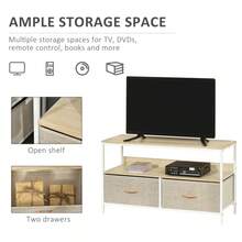 TV Stand Cabinet With 2 Foldable Drawers - Maple Colour - 1 - Ver 5
