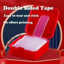 Reusable Double-Sided Tape, Strong Adhesion, Suitable For Wall Stickers, Balloons And Posters, Transparent Nano Design, For Home Decor - Multicolor - View 3