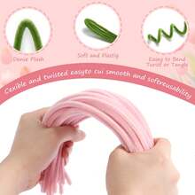 Kit de manualidades de flores con 473 piezas de limpiapipas para ramo, con tarjeta de felicitación y video tutorial, set todo en uno de suministros para hacer flores DIY, paquete de accesorios texturizados multicolor, kit premium de tallos de chenilla - 473 piezas - Ver 3