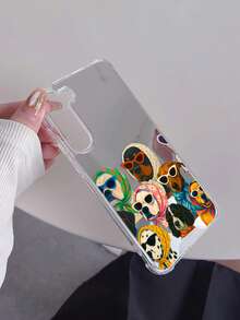 鏡面可愛小狗手機殼，適用於 iPhone 13 15 16 17pro 17 14 17 17pro Max & 適用於 Galaxy/A54 A14 A15 S23 S24 S24ultra S25 A07 A17 S26 A57，日系可愛小狗 - 彩色 - 查看 6