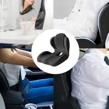 Un cojín ergonómico de espuma viscoelástica que ofrece soporte para la espalda y cuenta con un diseño transpirable con centro hueco.Brinda un soporte cómodo al permanecer sentado durante periodos prolongados y adecuado para sillas de oficina, asientos de automóvil y uso doméstico; diseñado tanto para hombres c - Combinación bicolor mejorada - Ver 11