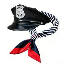 1件/2件/6件 軍警帽 Cosplay、派對與日常度假配件，字母刺繡貝雷帽，街頭哥德風 Cosplay - 彩色 - 查看 3