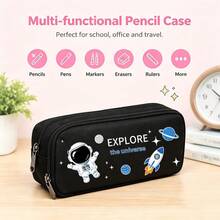 Cartoon Astronaut Großkapazität Japanischer Stil Federmäppchen, Neue Schreibwaren Aufbewahrungsbox, Bleistiftetui, Make-up Organizer Tasche, Multifunktionale Schreibwaren Tasche, Kosmetik Aufbewahrungstasche, Schulanfang Federmäppchen, Schulanfang - Mehrfarbig - Übersicht 5