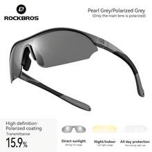 ROCKBROS 1PC Outdoor Sports Cycling Glasses, Fashion Glasses, Set With 3 Interchangeable Lenses, Lightweight High-Strength Polycarbonate Frame, Adjustable Silicone Nose Pads Anti-Slip Temple, For Running, Biking - Multicolor - View 14