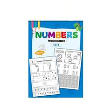 1本幼兒數學練習本 + 12支鉛筆：數字描紅、加減法練習書，適合3歲以上兒童與幼兒園學童 - 彩色 - 查看 7